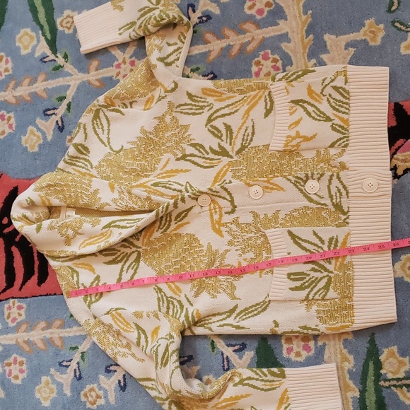 Anthro Maeve Pineapple Shawl Cardigan - Picture 8 of 11